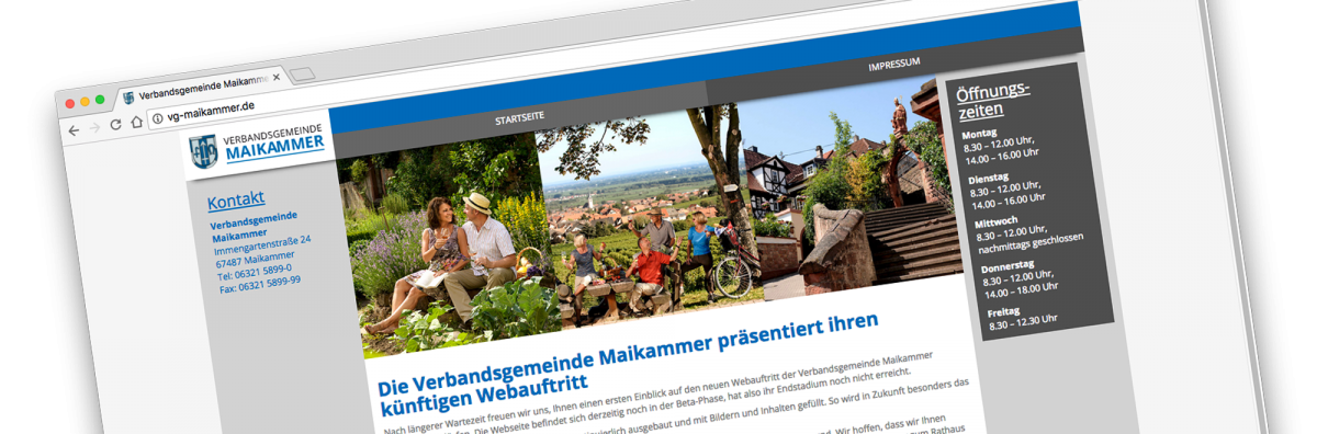 Verbandsgemeinde Maikammer präsentiert Webauftritt